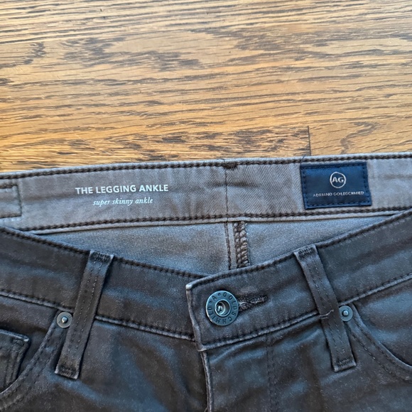 MOTHER legging ankle super skinny Jeans size 26R chocolate brown - Picture 2 of 5